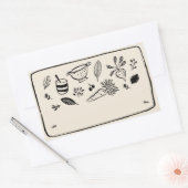 Pot / Spice Blank Sticker Label VIII (Envelop)