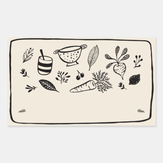 Pot / Spice Blank Sticker Label VIII (Voorkant)