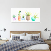 Pot Succulenten Canvas Afdruk (Insitu (Slaapkamer))