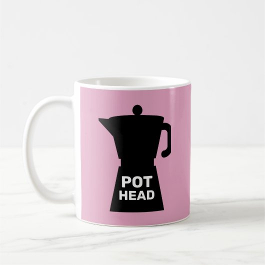 POT TÊTE FUNNY ROSE CAFÉ MUG (Gauche)