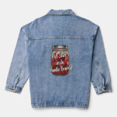 Pot van gedroogde paprika's denim jacket (Achterkant)