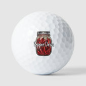 Pot van gedroogde paprika's golfballen (Voorkant)