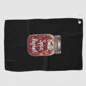 Pot van gedroogde paprika's golfhanddoek (Horizontaal)