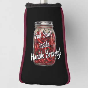 Pot van gedroogde paprika's golfheadcover