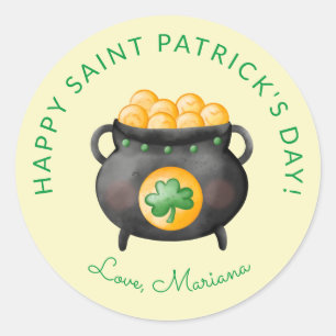 Pot van Gold Saint Patrick's Day Party Favorieten Ronde Sticker