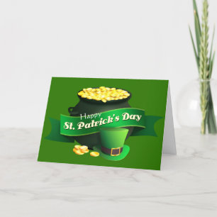 Pot van Gouden St Patrick Dag Feestdagen Kaart