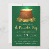 Pot vert d'or Jour de la Saint Patrick Invitation (Devant)