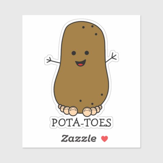 Pota-Toes Funny Potato Sticker (Vel)