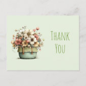 Potaardige Bloemen Gezellig Shabby Stijl Schattig  Briefkaart (Voorkant)