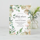 potager jardin élégant Baby shower Invitation (Debout devant)