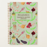 potager personnalisé<br><div class="desc">Motif Whimsical d'aquarelle légumes prêt à personnaliser. Planifiez votre potager pour l'année ou faites aussi un grand cadeau pour un jardinier féru.</div>