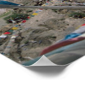Potala met gebedsvlaggen, Tibet, China Poster (Hoek)