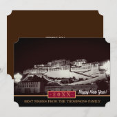 Potala Palace en gelukkig nieuwjaar! Kaart/Lhasa t Feestdagenkaart (Voorkant / Achterkant)
