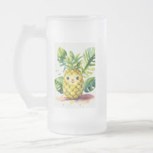 Potat: Schattigee Baby Ananas Waterverf Illustrati