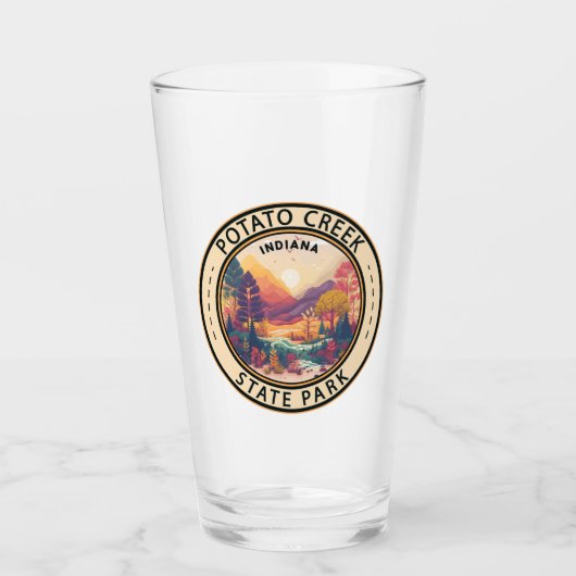 Potato Creek State Park Indiana Emblem Glas (Voorkant)