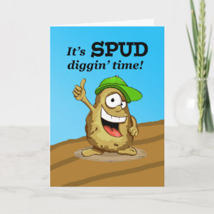Potato Harvest Season, Spud Diggin' Time Kaart