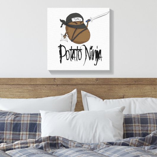 Potato Ninja Canvas Afdruk (Insitu (Slaapkamer))