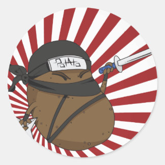 Potato Ninja Ronde Sticker