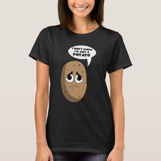 Potato Root Vegetable Vegan Vegetarian T-shirt (Voorkant)