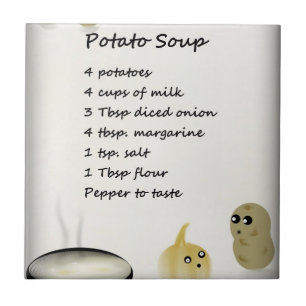 Potato Soup Recipe Tile Tegeltje