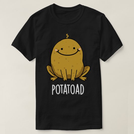 Potatoad Funny Potato Toad Pun T-shirt (Design voorkant)