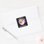Potatogeist Spooky Spud Potato - Cute Halloween Vierkante Sticker (Envelop)