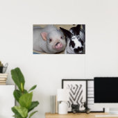Potbelly Pig en Friend Poster (Thuiskantoor)