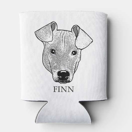 Potcake hond gepersonaliseerde hand tekening blikjeskoeler (Achterkant)