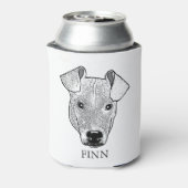 Potcake hond gepersonaliseerde hand tekening blikjeskoeler (Blikje Achterkant)
