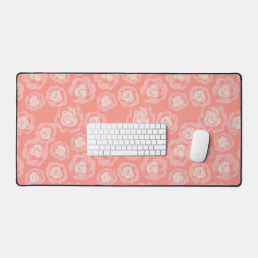 Poteau de bureau d'esthétique botanique rose (Clavier et souris)