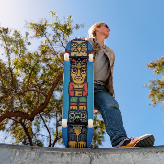 Poteau Totem Coloré Skateboard Unisexe (Extérieur 1)