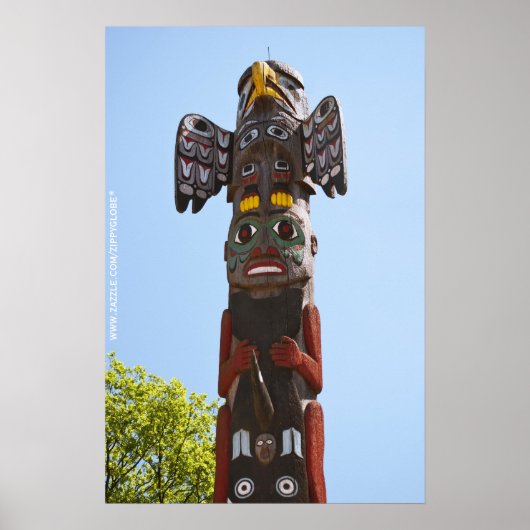 Poteau totem Pole Poteau Poster (Devant)