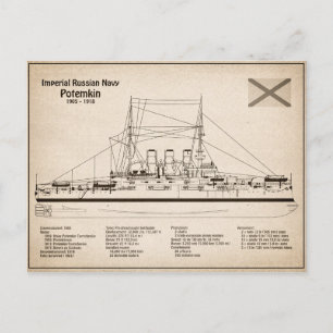 Potemkin - Schip Blauwdruk Plannen SD Briefkaart