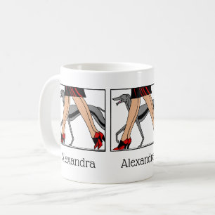 Poten Art Deco Vrouwen Windhond Whippet Hond R Koffiemok