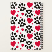 Poten en harten print Notitieboek (Achterkant)