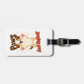 Poten en reflecteren Schattigee hond Bagagelabel (Voorkant horizontaal)