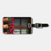 Poten voor bloemen in het dorp bagagelabel (Voorkant horizontaal)