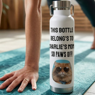 Poten Weg van Kat Moeder Grappige Typografie Foto Waterfles