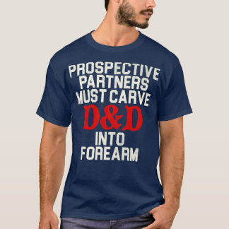 Potentiële partners moeten t-shirt