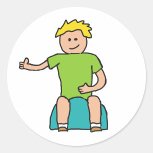 Potentiële training ronde sticker