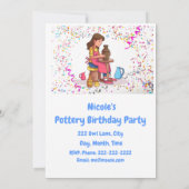 Poterie Anniversaire Fête Invitation (Dos)