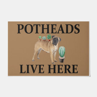 Potheads wonen hier, hond cadeau liefhebber mastif deurmat
