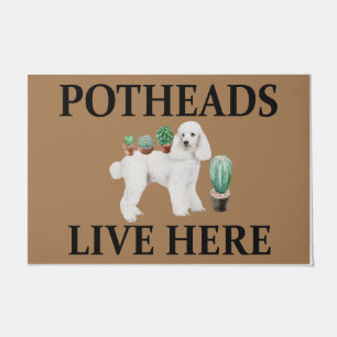 Potheads wonen hier, hond cadeau liefhebber poedel deurmat