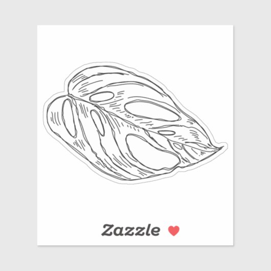 Pothos Leaf Sticker (Vel)