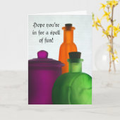 Potion Bouteilles Carte Halloween (Fleur jaune)