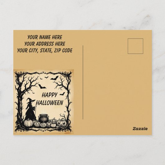 Potion de la sorcière d'Halloween, Invitation d'Ha (Dos)