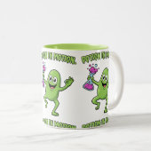 Potion in Motion Funny Dancing Monster Science Lab Tweekleurige Koffiemok (Voorkant rechts)