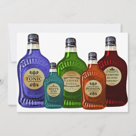 Potion magique Invitation Vampire tonique Poison d (Devant)