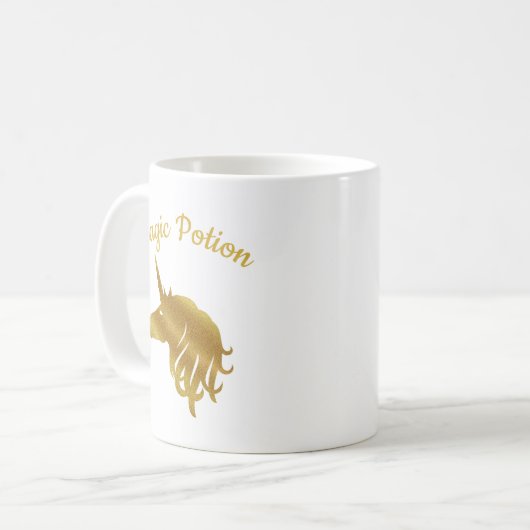 Potion magique Unicorne or Mug (Devant gauche)