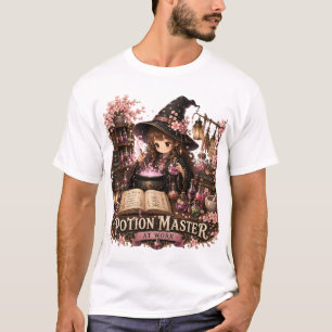 Potion Meester Aan Het Werk Schattige Fantasy Heks T-shirt